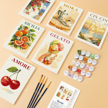 Carica l'immagine nel visualizzatore di Gallery, Mini Set Dipingere con i numeri 15x20cm (6 pezzi) - Dolce Italia