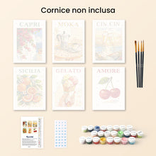 Carica l'immagine nel visualizzatore di Gallery, Mini Set Dipingere con i numeri 15x20cm (6 pezzi) - Dolce Italia