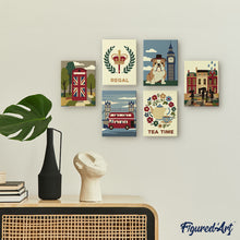 Carica l'immagine nel visualizzatore di Gallery, Mini Set Dipingere con i numeri 15x20cm (6 pezzi) - Fascino Britannico