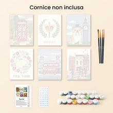 Carica l'immagine nel visualizzatore di Gallery, Mini Set Dipingere con i numeri 15x20cm (6 pezzi) - Fascino Britannico