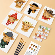 Carica l'immagine nel visualizzatore di Gallery, Mini Set Dipingere con i numeri 15x20cm (6 pezzi) - Teneri Campagnoli