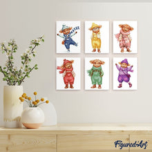 Carica l'immagine nel visualizzatore di Gallery, Mini Set Dipingere con i numeri 15x20cm (6 pezzi) - Racconti di Campagna
