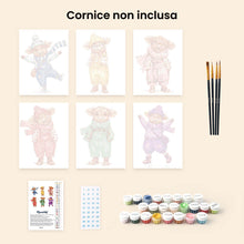 Carica l'immagine nel visualizzatore di Gallery, Mini Set Dipingere con i numeri 15x20cm (6 pezzi) - Racconti di Campagna