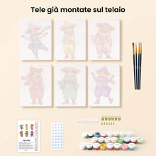 Carica l'immagine nel visualizzatore di Gallery, Mini Set Dipingere con i numeri 15x20cm (6 pezzi) - Racconti di Campagna