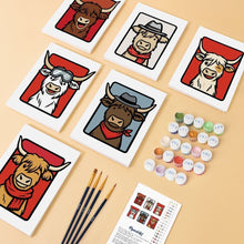 Carica l'immagine nel visualizzatore di Gallery, Mini Set Dipingere con i numeri 15x20cm (6 pezzi) - La Squadra Muu