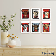 Carica l'immagine nel visualizzatore di Gallery, Mini Set Dipingere con i numeri 15x20cm (6 pezzi) - La Squadra Muu