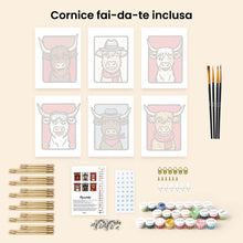 Carica l'immagine nel visualizzatore di Gallery, Mini Set Dipingere con i numeri 15x20cm (6 pezzi) - La Squadra Muu