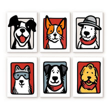 Carica l'immagine nel visualizzatore di Gallery, Mini Set Dipingere con i numeri 15x20cm (6 pezzi) - Amici con Bandana 1 Figured'Art