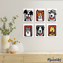 Carica l'immagine nel visualizzatore di Gallery, Mini Set Dipingere con i numeri 15x20cm (6 pezzi) - Amici con Bandana 1