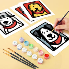 Carica l'immagine nel visualizzatore di Gallery, Mini Set Dipingere con i numeri 15x20cm (6 pezzi) - Amici con Bandana 1