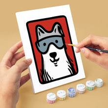 Carica l'immagine nel visualizzatore di Gallery, Mini Set Dipingere con i numeri 15x20cm (6 pezzi) - Amici con Bandana 1
