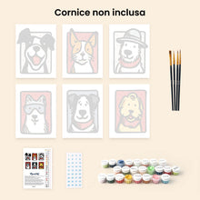 Carica l'immagine nel visualizzatore di Gallery, Mini Set Dipingere con i numeri 15x20cm (6 pezzi) - Amici con Bandana 1