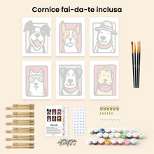 Carica l'immagine nel visualizzatore di Gallery, Mini Set Dipingere con i numeri 15x20cm (6 pezzi) - Amici con Bandana 1