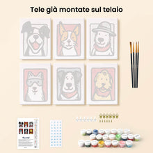 Carica l'immagine nel visualizzatore di Gallery, Mini Set Dipingere con i numeri 15x20cm (6 pezzi) - Amici con Bandana 1
