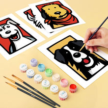 Carica l'immagine nel visualizzatore di Gallery, Mini Set Dipingere con i numeri 15x20cm (6 pezzi) - Amici con Bandana 2
