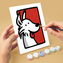Carica l'immagine nel visualizzatore di Gallery, Mini Set Dipingere con i numeri 15x20cm (6 pezzi) - Amici con Bandana 2