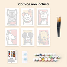 Carica l'immagine nel visualizzatore di Gallery, Mini Set Dipingere con i numeri 15x20cm (6 pezzi) - Amici con Bandana 2