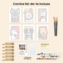 Carica l'immagine nel visualizzatore di Gallery, Mini Set Dipingere con i numeri 15x20cm (6 pezzi) - Amici con Bandana 2