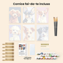 Carica l'immagine nel visualizzatore di Gallery, Mini Set Dipingere con i numeri 15x20cm (6 pezzi) - Ritratti Moderni di Cani 2