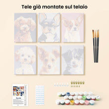 Carica l'immagine nel visualizzatore di Gallery, Mini Set Dipingere con i numeri 15x20cm (6 pezzi) - Ritratti Moderni di Cani 2