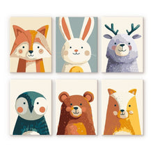 Carica l'immagine nel visualizzatore di Gallery, Mini Set Dipingere con i numeri 15x20cm (6 pezzi) - Ritratti del Bosco 1 Figured'Art