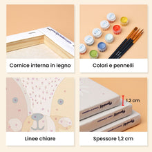 Carica l'immagine nel visualizzatore di Gallery, Mini Set Dipingere con i numeri 15x20cm (6 pezzi) - Ritratti del Bosco 1