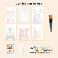 Carica l'immagine nel visualizzatore di Gallery, Mini Set Dipingere con i numeri 15x20cm (6 pezzi) - Ritratti del Bosco 1