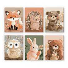 Carica l'immagine nel visualizzatore di Gallery, Mini Set Dipingere con i numeri 15x20cm (6 pezzi) - Ritratti del Bosco 2 Figured'Art
