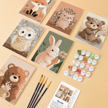 Carica l'immagine nel visualizzatore di Gallery, Mini Set Dipingere con i numeri 15x20cm (6 pezzi) - Ritratti del Bosco 2