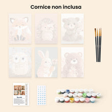 Carica l'immagine nel visualizzatore di Gallery, Mini Set Dipingere con i numeri 15x20cm (6 pezzi) - Ritratti del Bosco 2