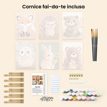 Carica l'immagine nel visualizzatore di Gallery, Mini Set Dipingere con i numeri 15x20cm (6 pezzi) - Ritratti del Bosco 2