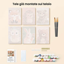 Carica l'immagine nel visualizzatore di Gallery, Mini Set Dipingere con i numeri 15x20cm (6 pezzi) - Ritratti del Bosco 2