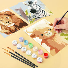 Carica l'immagine nel visualizzatore di Gallery, Mini Set Dipingere con i numeri 15x20cm (6 pezzi) - Ritratti della Natura 1
