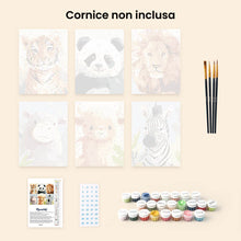 Carica l'immagine nel visualizzatore di Gallery, Mini Set Dipingere con i numeri 15x20cm (6 pezzi) - Ritratti della Natura 1