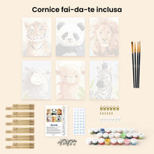 Carica l'immagine nel visualizzatore di Gallery, Mini Set Dipingere con i numeri 15x20cm (6 pezzi) - Ritratti della Natura 1