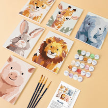 Carica l'immagine nel visualizzatore di Gallery, Mini Set Dipingere con i numeri 15x20cm (6 pezzi) - Ritratti della Natura 2