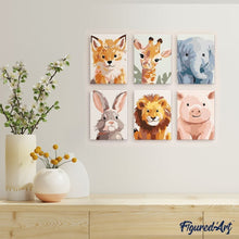 Carica l'immagine nel visualizzatore di Gallery, Mini Set Dipingere con i numeri 15x20cm (6 pezzi) - Ritratti della Natura 2