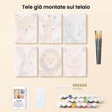 Carica l'immagine nel visualizzatore di Gallery, Mini Set Dipingere con i numeri 15x20cm (6 pezzi) - Ritratti della Natura 2