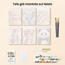 Carica l'immagine nel visualizzatore di Gallery, Mini Set Dipingere con i numeri 15x20cm (6 pezzi) - Ritratti della Natura 3