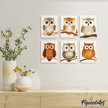 Carica l'immagine nel visualizzatore di Gallery, Mini Set Dipingere con i numeri 15x20cm (6 pezzi) - Guardiani della Foresta
