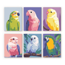 Carica l'immagine nel visualizzatore di Gallery, Mini Set Dipingere con i numeri 15x20cm (6 pezzi) - Melodia della Giungla Figured'Art