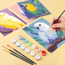 Carica l'immagine nel visualizzatore di Gallery, Mini Set Dipingere con i numeri 15x20cm (6 pezzi) - Melodia della Giungla