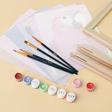 Carica l'immagine nel visualizzatore di Gallery, Mini Set Dipingere con i numeri 15x20cm (6 pezzi) - Piume Tropicali