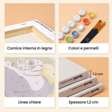 Carica l'immagine nel visualizzatore di Gallery, Mini Set Dipingere con i numeri 15x20cm (6 pezzi) - Piume Tropicali