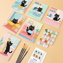 Carica l'immagine nel visualizzatore di Gallery, Mini Set Dipingere con i numeri 15x20cm (6 pezzi) - Gattino a Casa