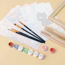 Carica l'immagine nel visualizzatore di Gallery, Mini Set Dipingere con i numeri 15x20cm (6 pezzi) - Gattino a Casa
