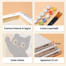 Carica l'immagine nel visualizzatore di Gallery, Mini Set Dipingere con i numeri 15x20cm (6 pezzi) - Gattino a Casa