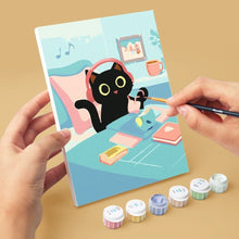 Carica l'immagine nel visualizzatore di Gallery, Mini Set Dipingere con i numeri 15x20cm (6 pezzi) - Gattino Giocherellone