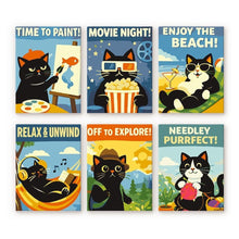 Carica l'immagine nel visualizzatore di Gallery, Mini Set Dipingere con i numeri 15x20cm (6 pezzi) - Vita da Gatto Figured'Art