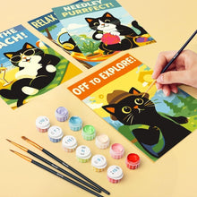 Carica l'immagine nel visualizzatore di Gallery, Mini Set Dipingere con i numeri 15x20cm (6 pezzi) - Vita da Gatto